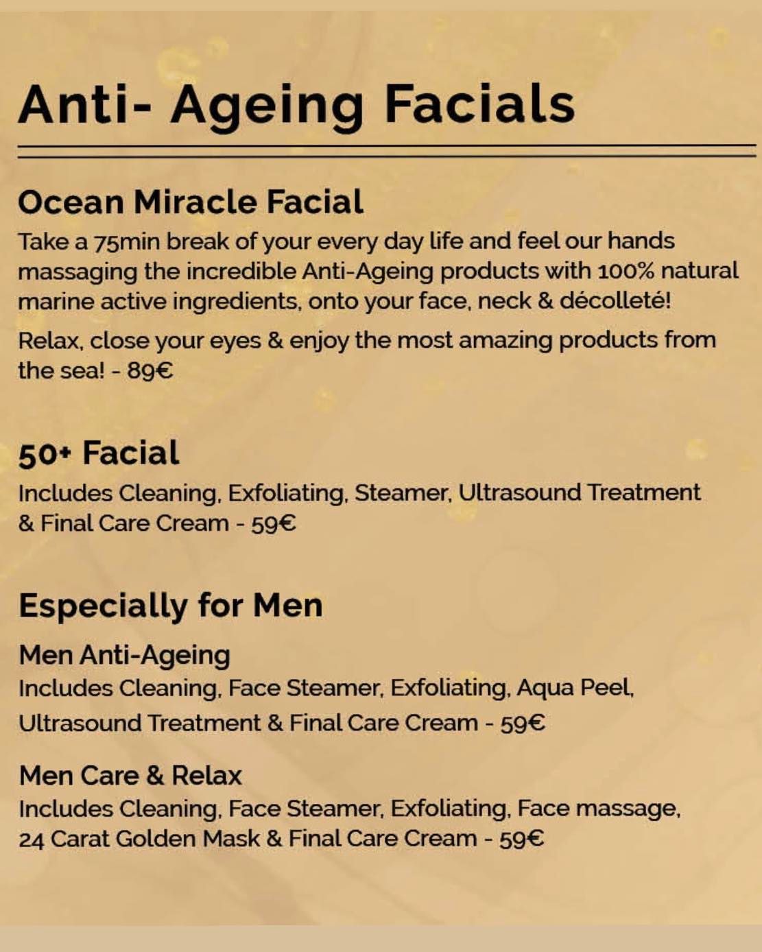 Anti-Ageing Facials